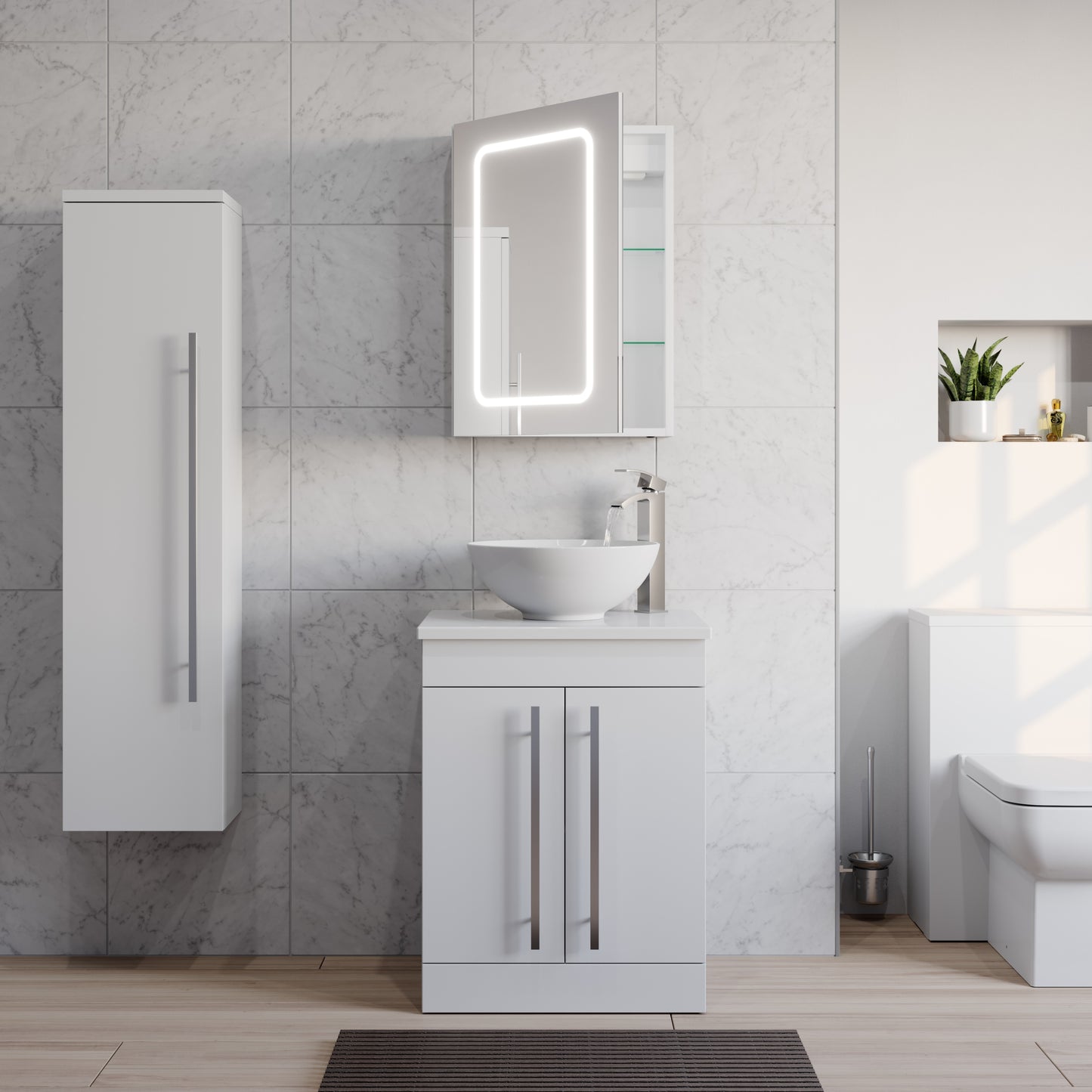 FINE 700X500MM LED MIRRORED CABINET MIR104