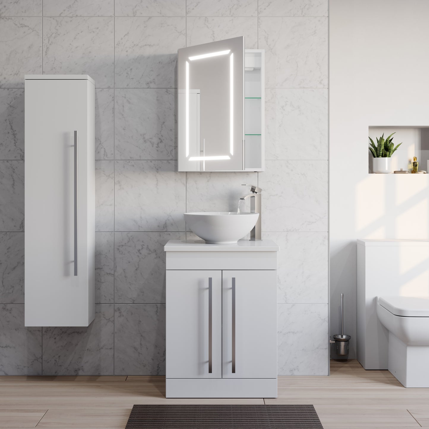 LINK 700X500MM LED MIRRORED CABINET MIR105