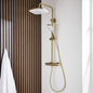 KOLT SHOWER WITH SLIDING HANDSET AND DRENCH HEAD BRUSHED BRASS KARTELL SHO320KBB