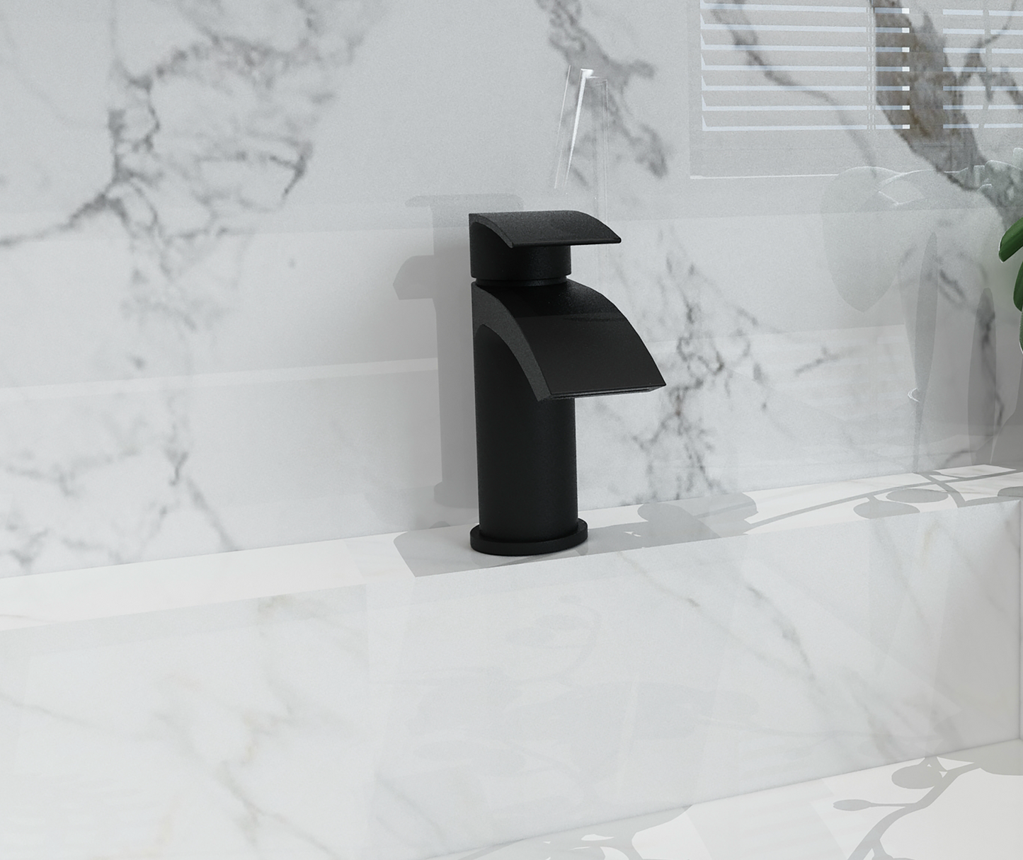 NERO CURVE MONO BASIN MIXER MATT BLACK TAP290CN