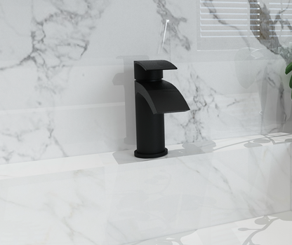 NERO CURVE MONO BASIN MIXER MATT BLACK TAP290CN