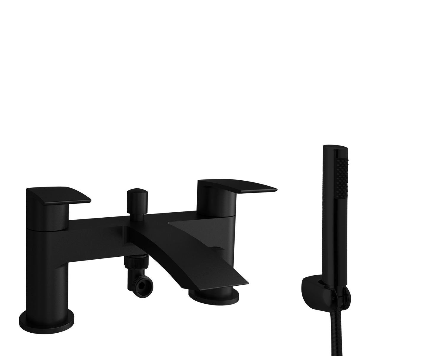 NERO CURVE BATH SHOWER MIXER MATT BLACK TAP291CN